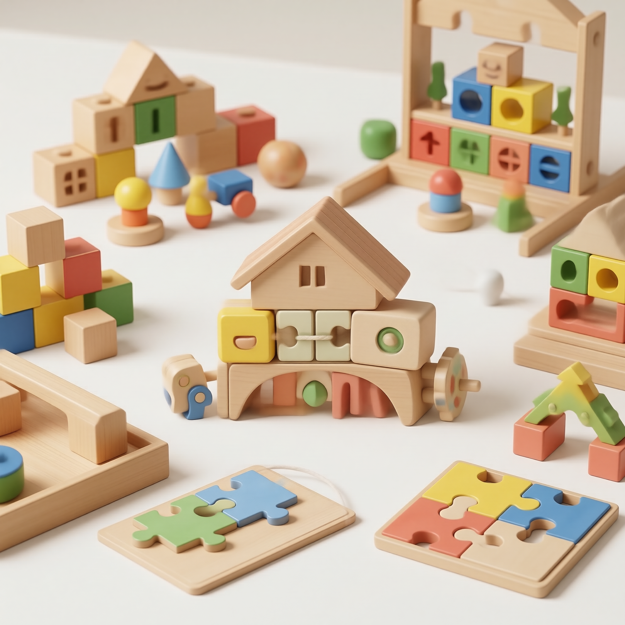 Educational Toys category &mdash; Rainbow Wooden Stacker and STEAM Magnet Kit